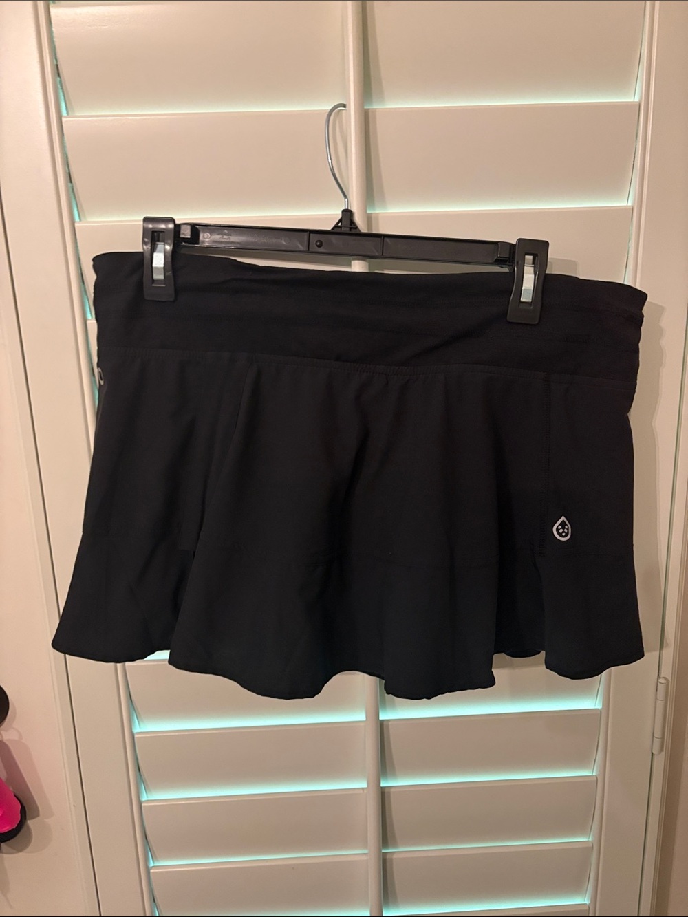 Tasc Performance Black Athletic Skirt with built in shorts